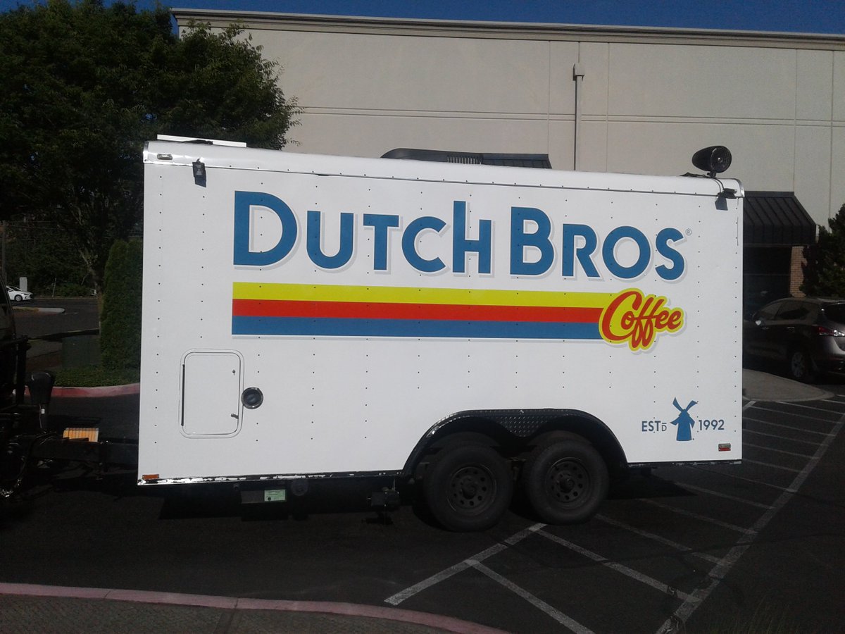 pdxcustomwraps's tweet photo. Full color change on the trailer with custom design and printed decals on the trailer and a wrap removal with custom printed decals for the van. This combo is Roastin & Rockin!! @DutchBros
#pcw #portlandcustomwraps #autowraps #layednotsprayed #oregon #pnwlife #madeinoregon https://t.co/edJZXyXFc3