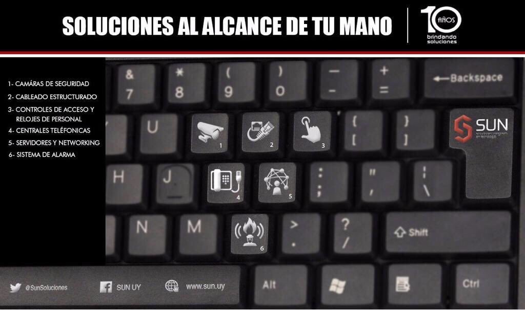 SunSoluciones's tweet photo. 💡 Soluciones al alcance de tu mano 💪 Cámaras de seguridad ✔️ Alarmas ✔️ Controles de acceso ✔️ Cableado estructurado ✔️ Soluciones Wifi ✔️ 29009934 ☎️ Maldonado 1025 esquina Julio Herrera y Obes 🏠 https://t.co/IPN286s67i
