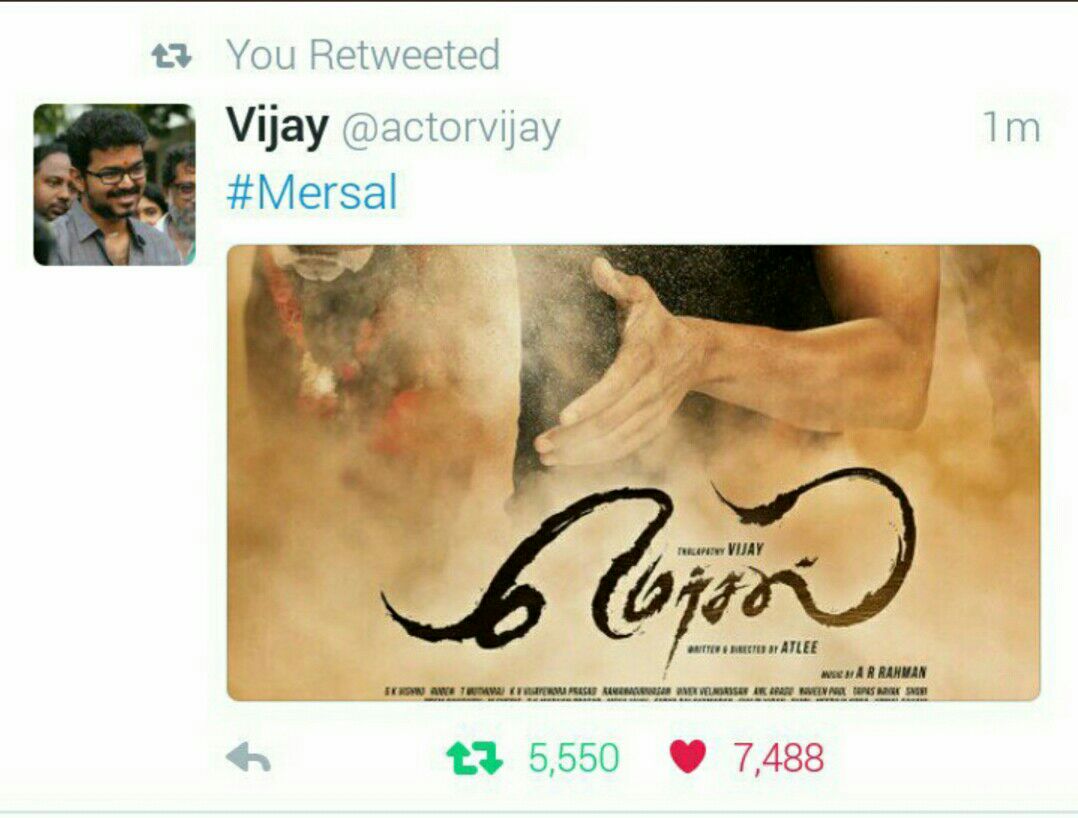 unnuviews's tweet photo. #MersalFirstLook peak Time Release 5.5k RT and 7.4k Favs in more than one minute. 

#ViswasamFirstLook Mid night 3.40am Release 7k RT and 9.6k in just 58 seconds. 😎

ALL RECORDS UNDER THALA FEET https://t.co/98vWoNvISG