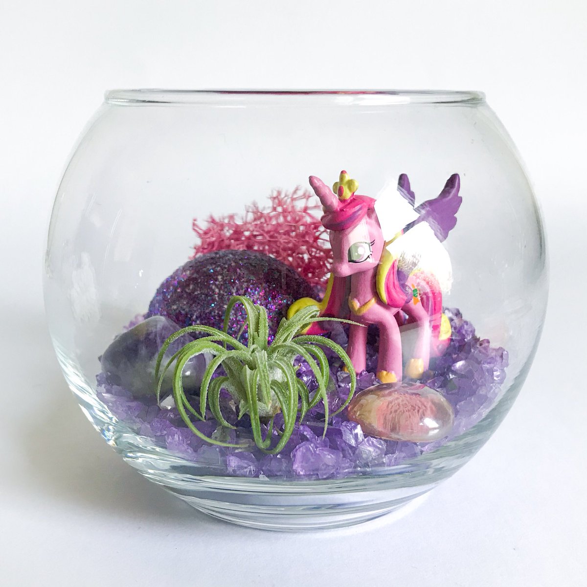 TerrariumKits's tweet photo. #NEW! The limited edition My Little Pony Series: Princess Cadance Terrarium Kit. Available exclusively at my Etsy shop. Link in bio. 🦄 #TerrariumKits #DIY #airplant #minigardens #homedecor #deskdecor #madewithaloha #Etsy #shopsmall #FriendshipIsMagic https://t.co/cStK6UsheZ