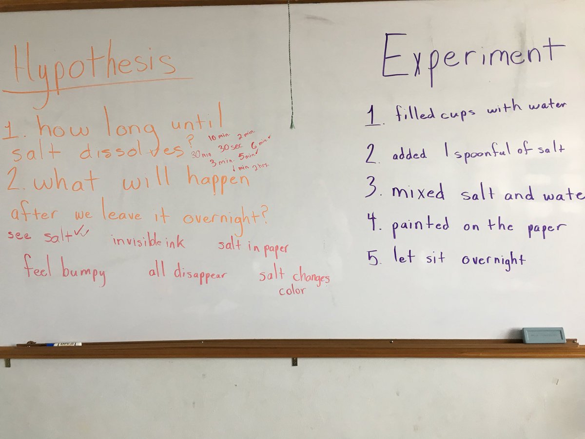 Miss_Weber_'s tweet photo. Awesome discussions in #Science this week! Love seeing kids use critical thinking to answer questions and make predictions. #ElemEd #ScientificMethod https://t.co/tfw6YzQDY1