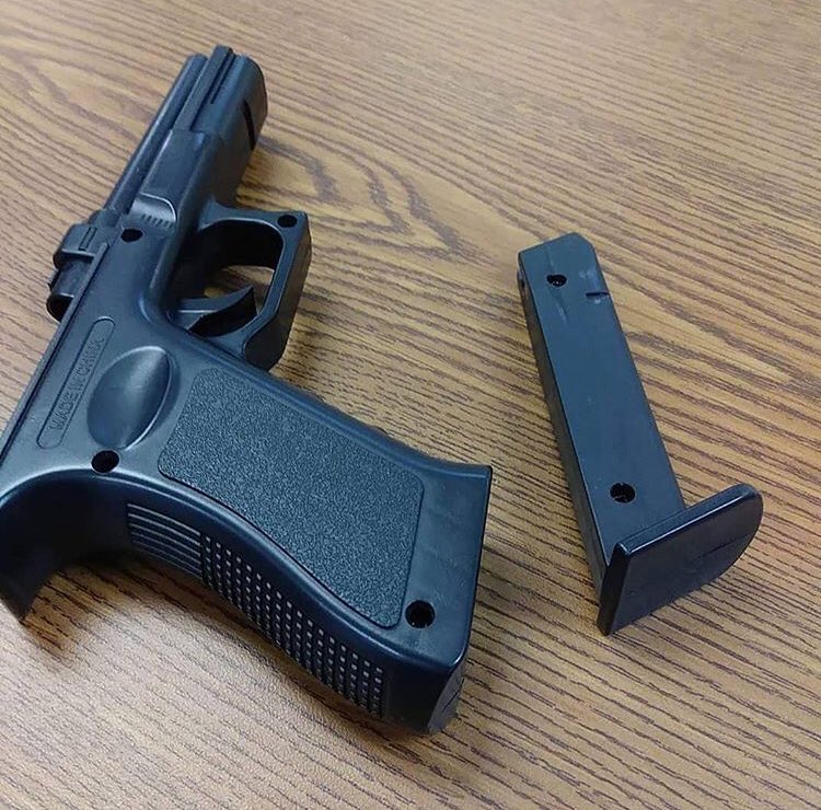 These are the toy BB guns that the stores are selling to our young people in our community. These toy guns are dangerous &amp; they look real. The young kids are taking the orange tops off so that the guns can look official. Please urge the stores in your community not to sell them.