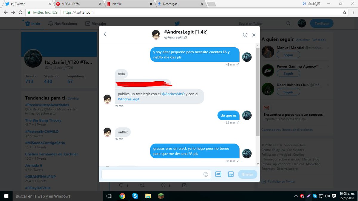 robertofawfaf's tweet photo. gracias por la netflix crack @AndresAlts9 #AndresLegit https://t.co/6DqkNULBDG