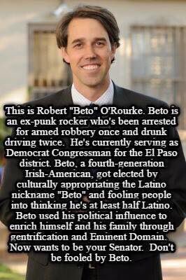 TexianRising's tweet photo. @cd_hooks Uh, NO.  #VetoBeto #liberalman https://t.co/mRSZP8iR4N