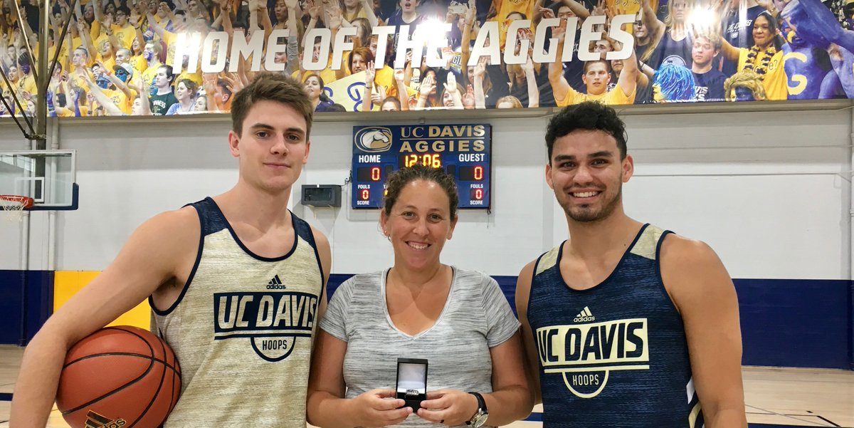 ucdavismbb's tweet photo. Special thanks to @mjfenton33 who is a huge component of our program as the  Associate Athletics Director! #bigwestchampions #ring #GoAgs https://t.co/bBeWOu0mUg