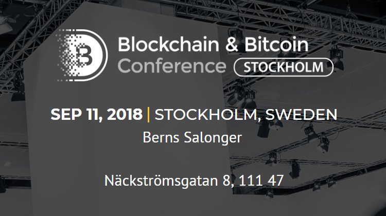 MainBloq's tweet photo. EVENT: Join @Blockchain_Conf for Blockchain & Bitcoin Conference Stockholm #BBConfSTO https://t.co/jQ6xjo5JOY #blockchain #bitcoin https://t.co/V2duXMM0xK
