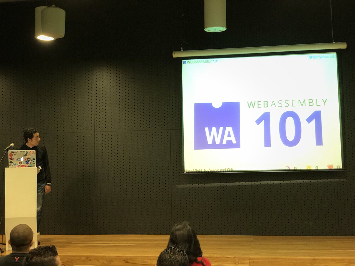 MedellinJS's tweet image. Sabes que es #webAssemby ? Hoy @elyalvarado nos da una introducción. Puedes seguir los slides en vivo acá wasm101.surge.sh