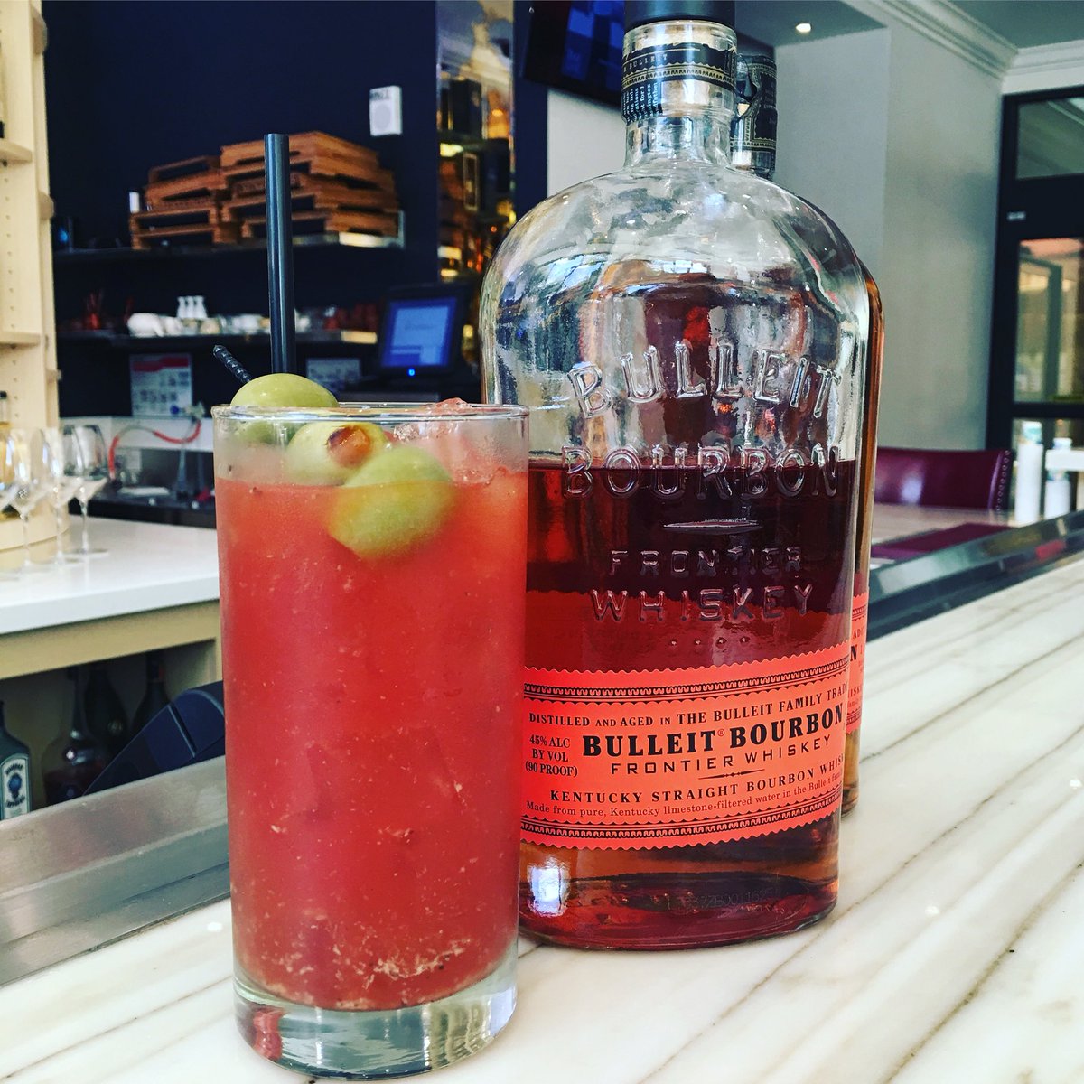 It’s Wednesday and time for a bourbon Bloody Caesar 😍