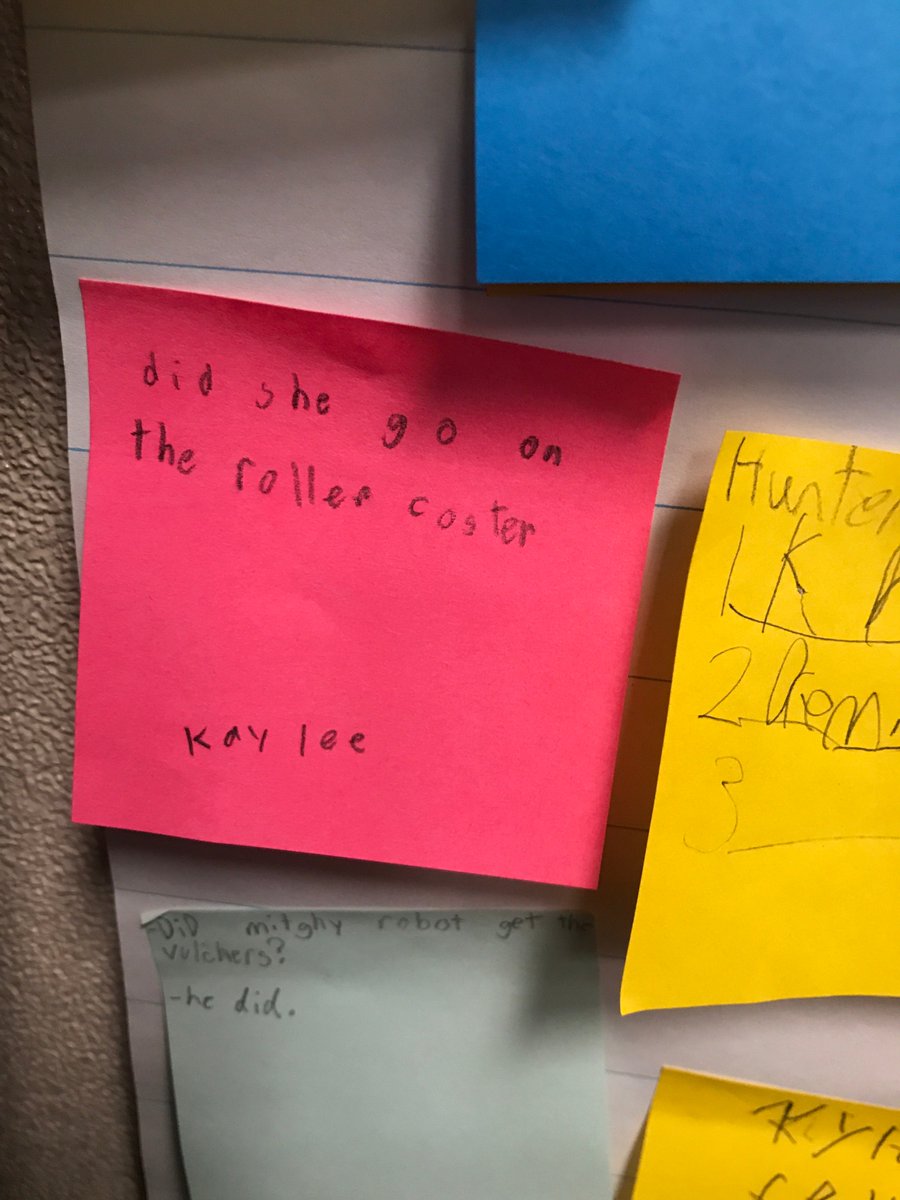 Reading Workshop in action!  Readers are loving their post-its and the freedom to stop and jot.  @brookside_opusd <a href="/oakparkusd/">Oak Park USD</a> <a href="/TCRWP/">TCRWP</a> #TeamBrookside #opshares #2ndgrade