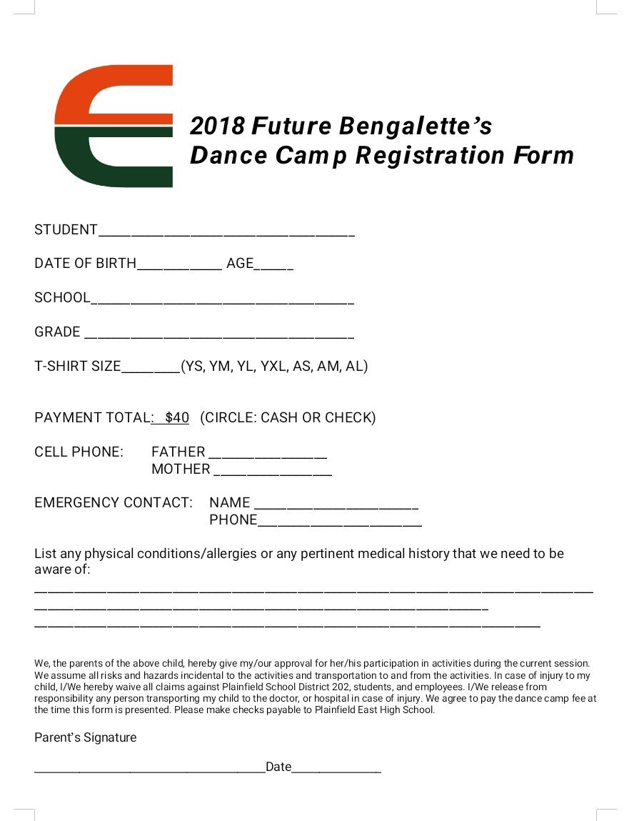 PEHSdance's tweet photo. Join us for the Future Bengalette Dance Camp! Registration is now open and grades k-8 are welcome! https://t.co/MhI7EzrJDg