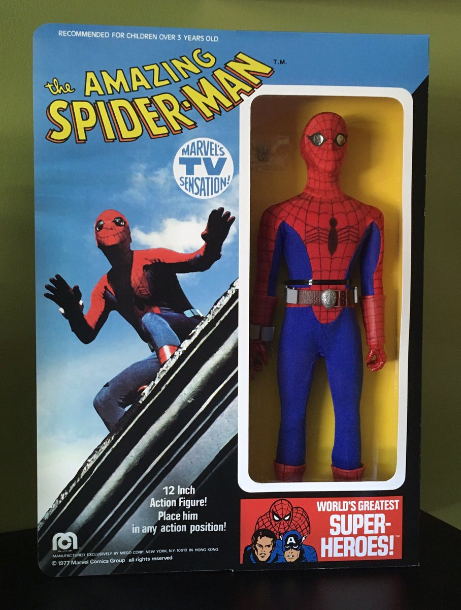 @SuperRobot74 made me a box for my 1977 @nicholasham1 Spider-Man custom figure I got from @megimmeme last year. Truly AMAZING work by both artists. #spiderman #marvelcomics #customactionfigures #1977spiderman #nicholashammond