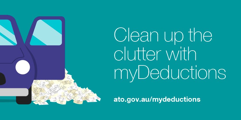 ato_gov_au's tweet photo. For a smoother ride next #TaxTime, use myDeductions in our #ATOapp to keep track of your expenses! Get started today @ https://t.co/FniPGYUIFw https://t.co/0HNQWVgkjc