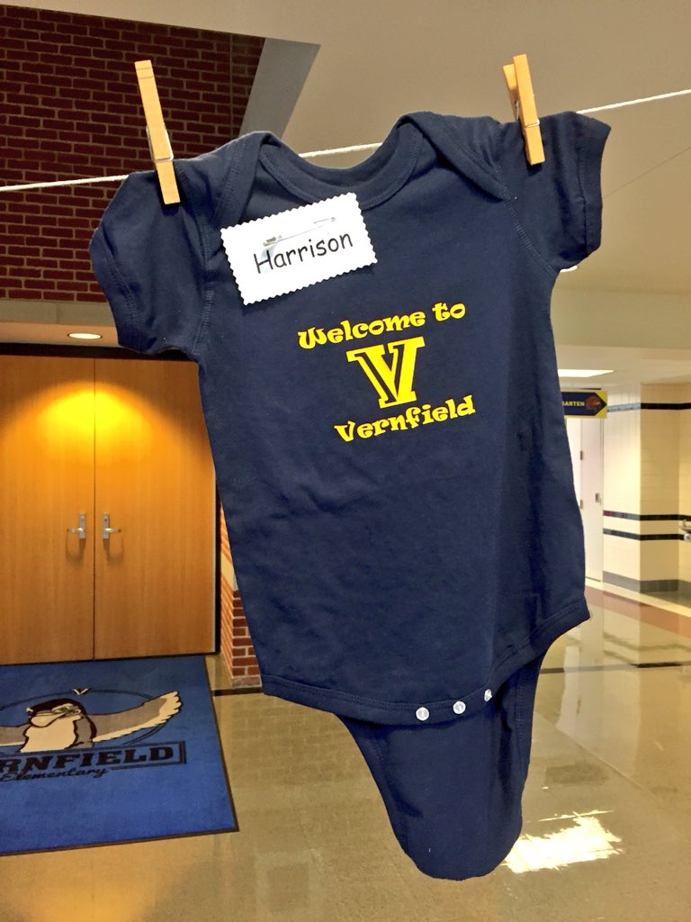 The sweetest sight to see. Our principal dreamed up this delightful way to celebrate new babies welcomed by r staff this year. #thoughtful #CelebrateMilestones <a href="/SASD_Vernfield/">Vernfield Elementary</a>
