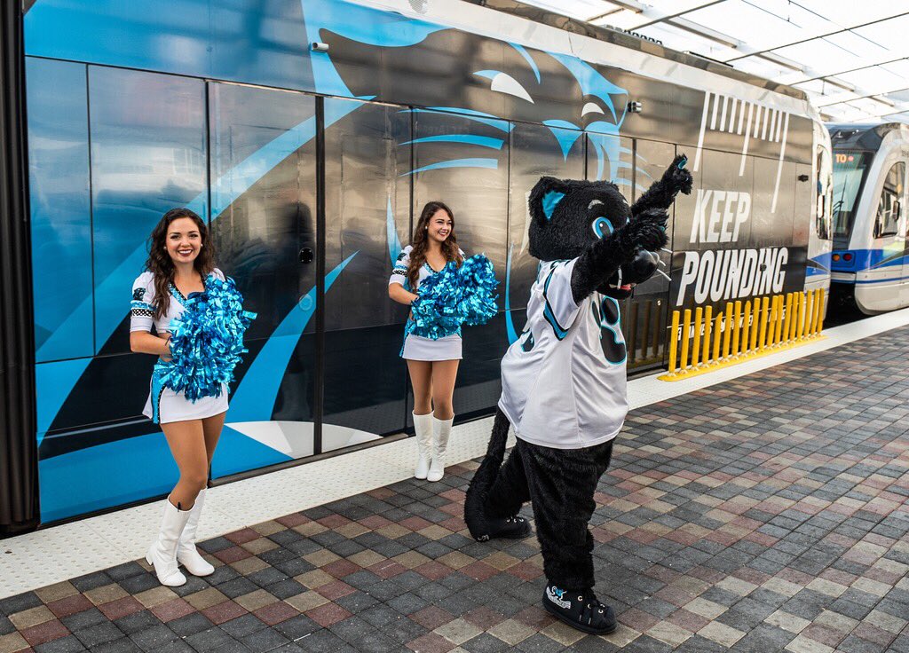 Panthers's tweet photo. We hope you enjoy your commute a little more now 😃

#PanthersLogoChallenge https://t.co/nqbzdGV9Bn
