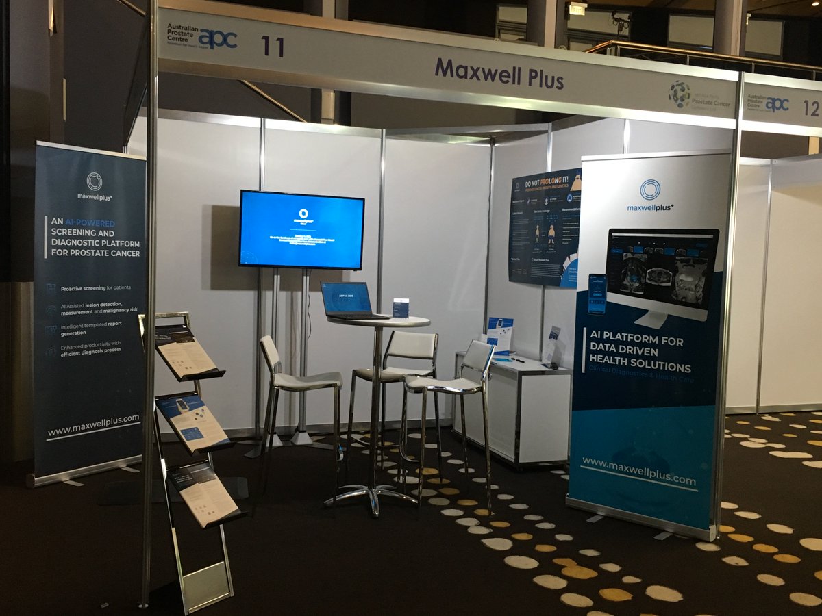 maxwell_plus's tweet photo. The Maxwell Plus team are excited to take part in the Asia Pacific #ProstateCancer Conference #APPC18.  Talking all things #prostatecancer #screening #diagnostics, #machinelearning and #AI https://t.co/XbsGT5Ub2d