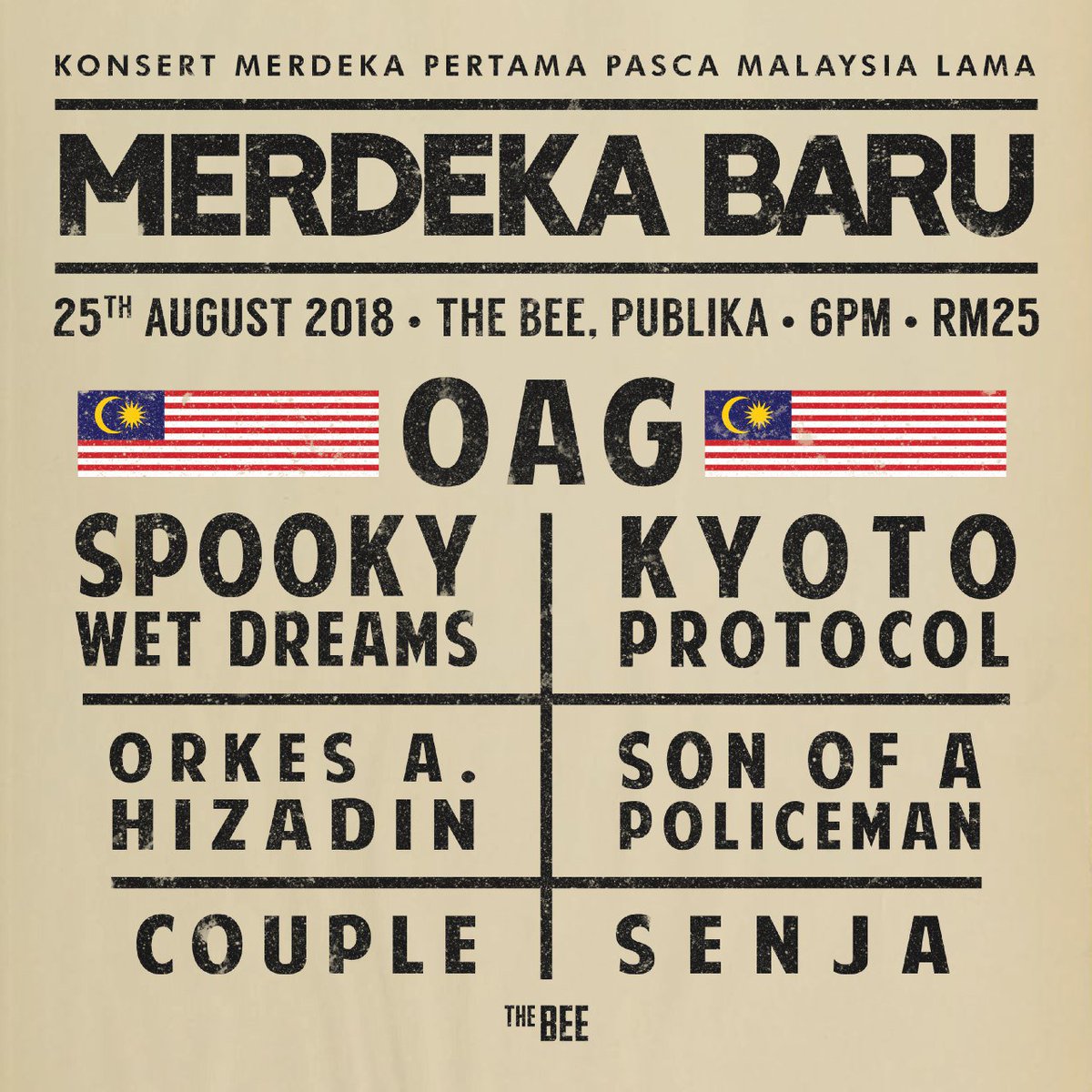 monsterious's tweet photo. #MerdekaBaru • 25 Aug • sabtu • 6pm • RM25 • The Bee, Publika

@SpookyWetDreams
@KyotoBand  @OrkesAHizadin @_OAG_ @wearecouple @Senjacolour #SonOfAPoliceman

#MerdekaBaru #MerdekaBaru https://t.co/uLjIYJM6bL