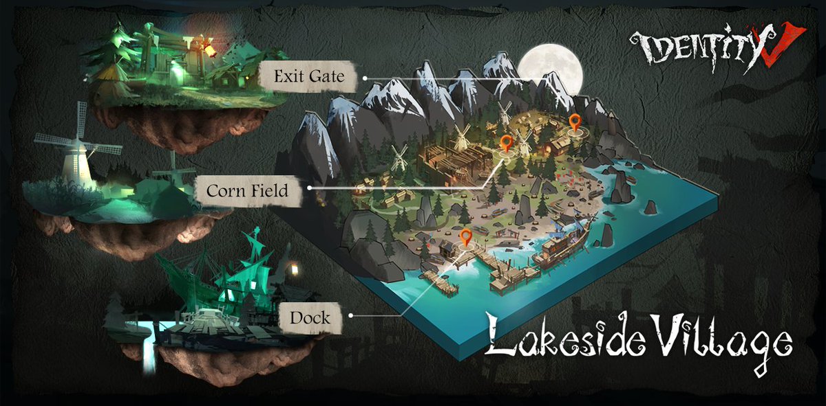 Identity V A New Location Now Added To Mr Freddy Riley S Map Explore The Lakeside Village With The Shabby Dock The Overgrown Corn Field The Giant Abandoned Ship And