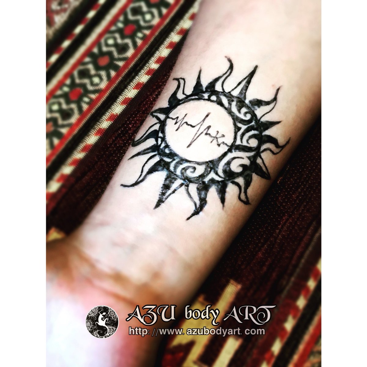 Azu Body Art ジャグアタトゥー大阪 ヘナタトゥー大阪 Twitterissa トライバルな月太陽 ジャグア Jagua Mehndi Henna Hennatattoo Hennabodyart ジャグアタトゥー メヘンディ へナタトゥー ヘナアート Bodyart ボディーアート ボディーペイント