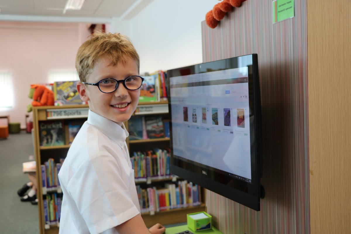 library_TTS's tweet photo. Our lovely Year 6s @Y6_TTS are all set and ready to take on the new school year! Today, they had the fantastic opportunity to borrow some great Fiction and Non-Fiction books for their class libraries. #juniorlibrary #tanglintrust #bigsmiles https://t.co/2Y9aWpmAId