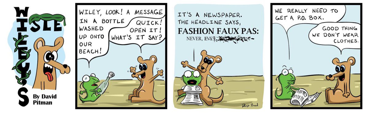 May your fashion be strong, unless you, too don’t wear clothes. 

#wileysislewednesday #comic #fashionfauxpas