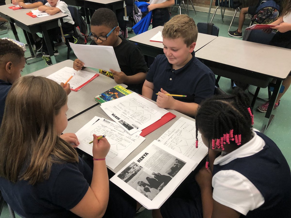 LPElementary's tweet image. Ms. Brittany Champagne’s 3rd grade class worked on analyzing informational text today in groups. Each group then presented the findings of their research to their classmates. #learningfromoneanother #lpewildcats #TPSDPride