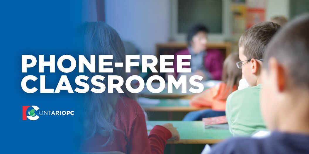 LisaThompsonPC's tweet photo. Cellphones in classrooms have become a distraction for students. Parents and teachers across Ontario have expressed how they are negatively impacting the learning experience. The PC government will consult on how schools can remove these disruptive devices from the classroom. https://t.co/P6Dy3ufqGC