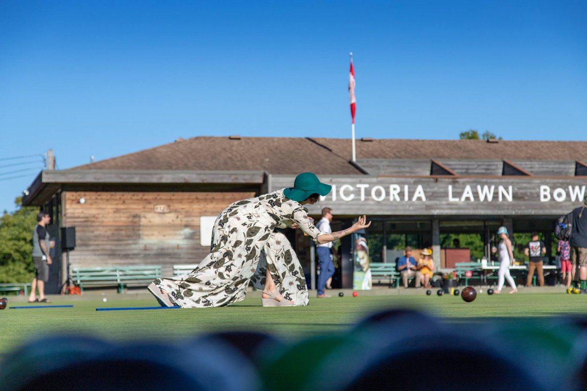 Style and grace on the lawn bowling greens. Perfection at #lawnsummeryyj. #yyjevents