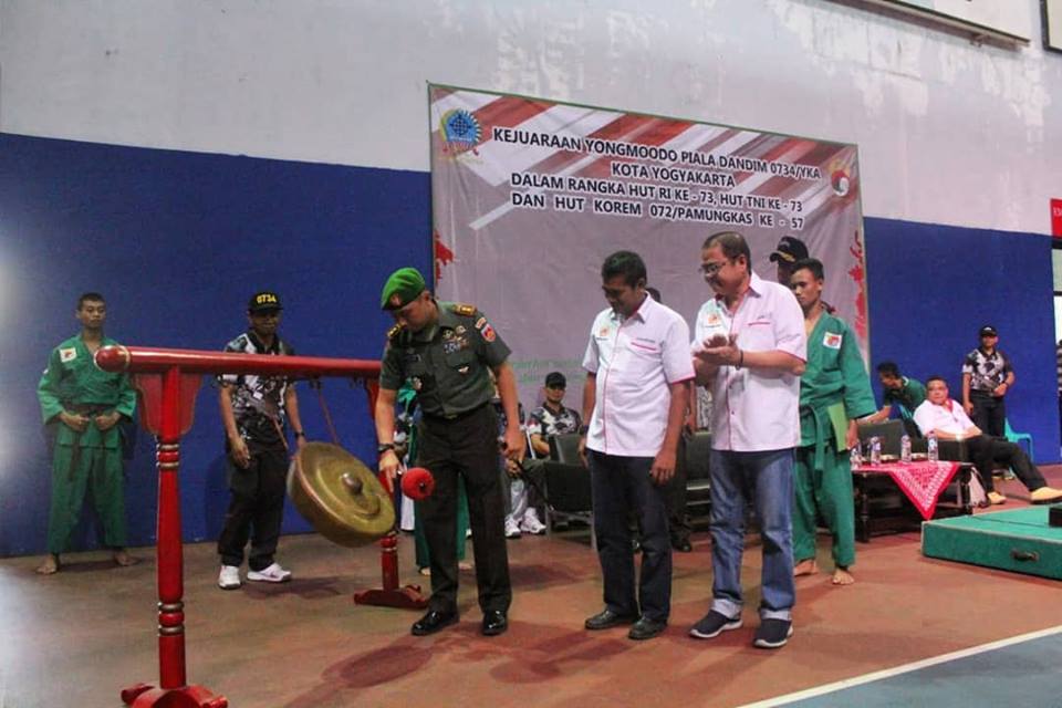 Kejuaran Yongmoodo Piala Dandim 0734/Yogyakarta kota Yogyakarta Dalam rangka HUT RI ke 73, HUT TNI ke 73 dan HUT Korem 072/Pamungkas.(19/08).