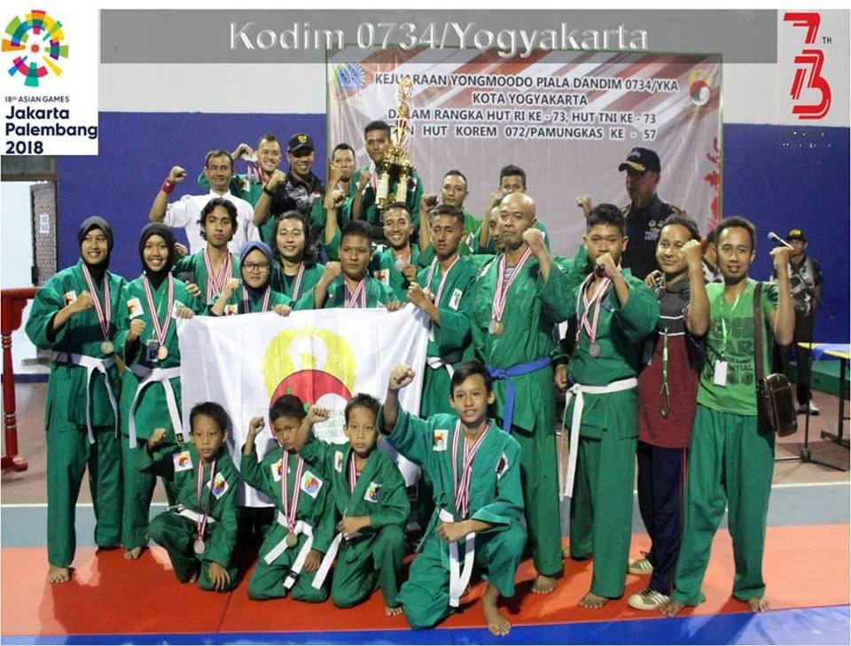 Kejuaran Yongmoodo Piala Dandim 0734/Yogyakarta kota Yogyakarta Dalam rangka HUT RI ke 73, HUT TNI ke 73 dan HUT Korem 072/Pamungkas.