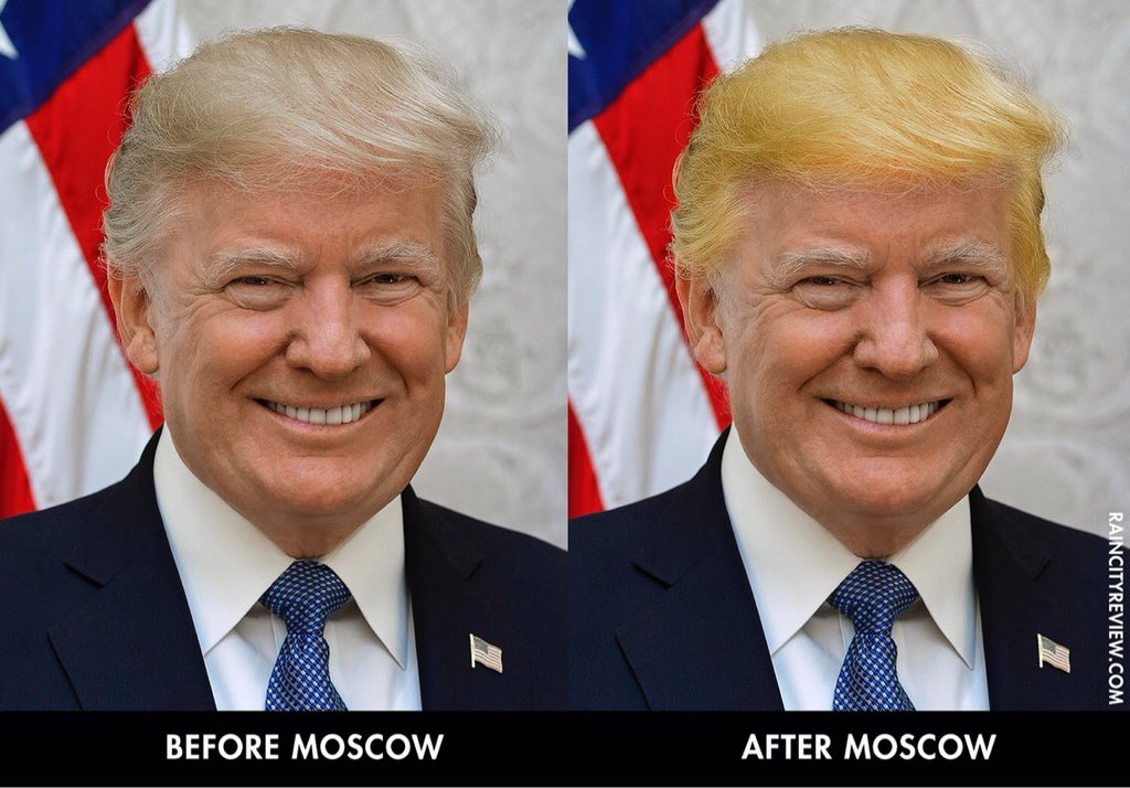 RainCityReview's tweet photo. @realDonaldTrump from Russia with love. https://t.co/XLcBJA0JCu