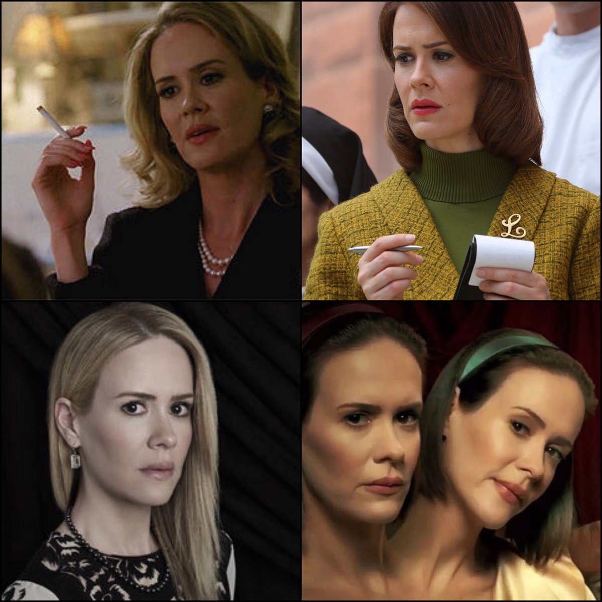 @sarah.paulson_ahs shared a photo on instagram: Sarah Paulson Ahs Characters : Ahs Central On Twitter Sarah Paulson As Her Legendary Ahs Characters 2011 2018 Ahsapocalpyse