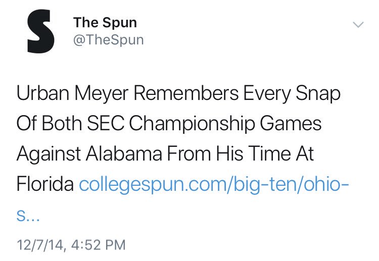 OldTakesExposed's tweet image. At least Urban remembers the important stuff.