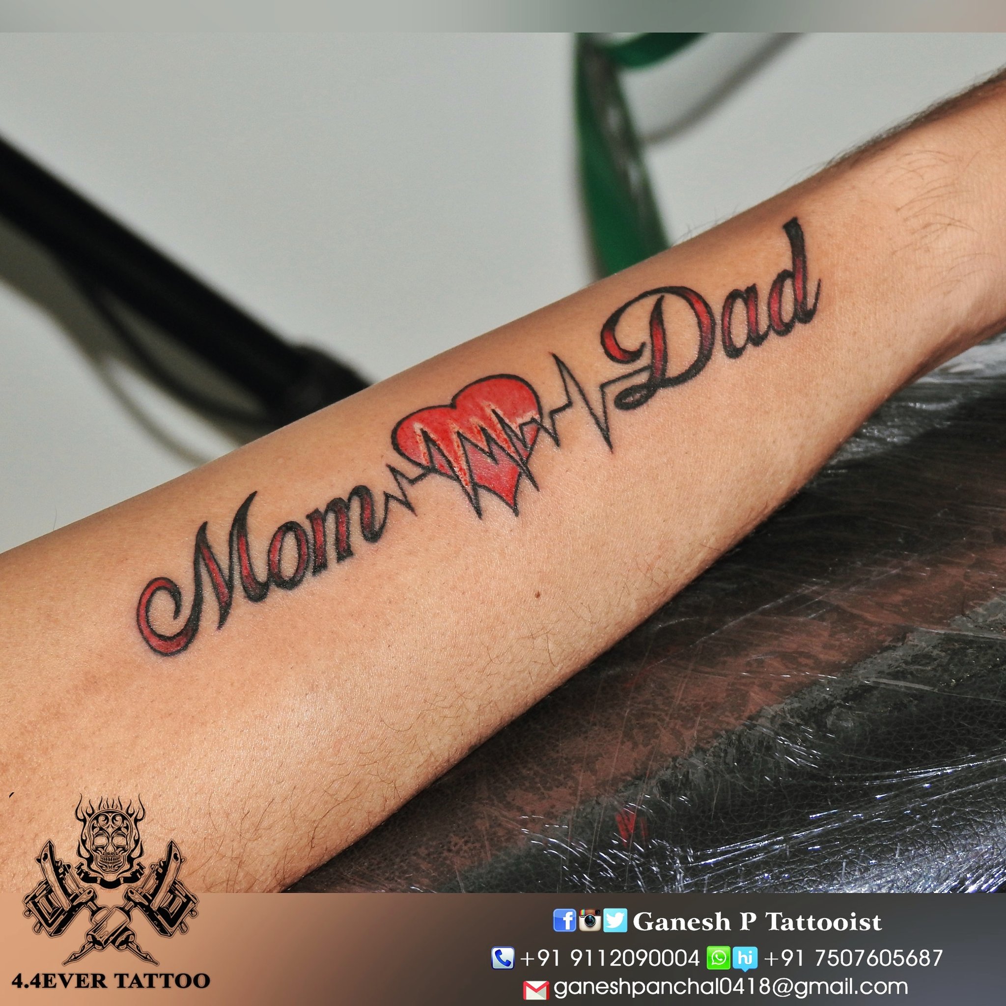 30 Unique Mom Dad Maa Paa Tattoo Designs 2023