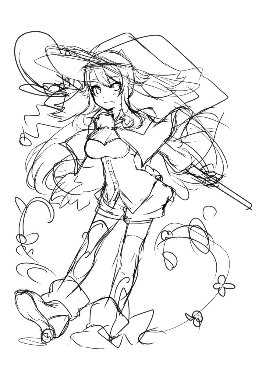 久しぶりにエマのほうきちんと書こうと思って思い出そうと思ってゴリゴリらくがき描いている。 