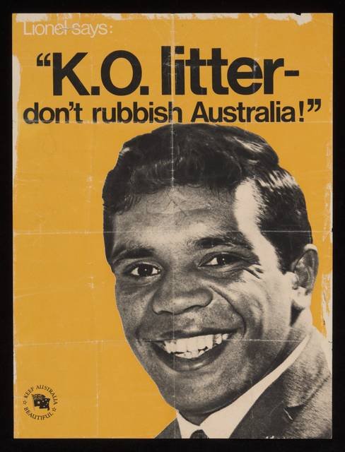 OzKitsch's tweet image. Lionel says don't rubbish Australia 
Pic: @nma 
#auspol #kabweek #lionelrose #keepaustraliabeautiful