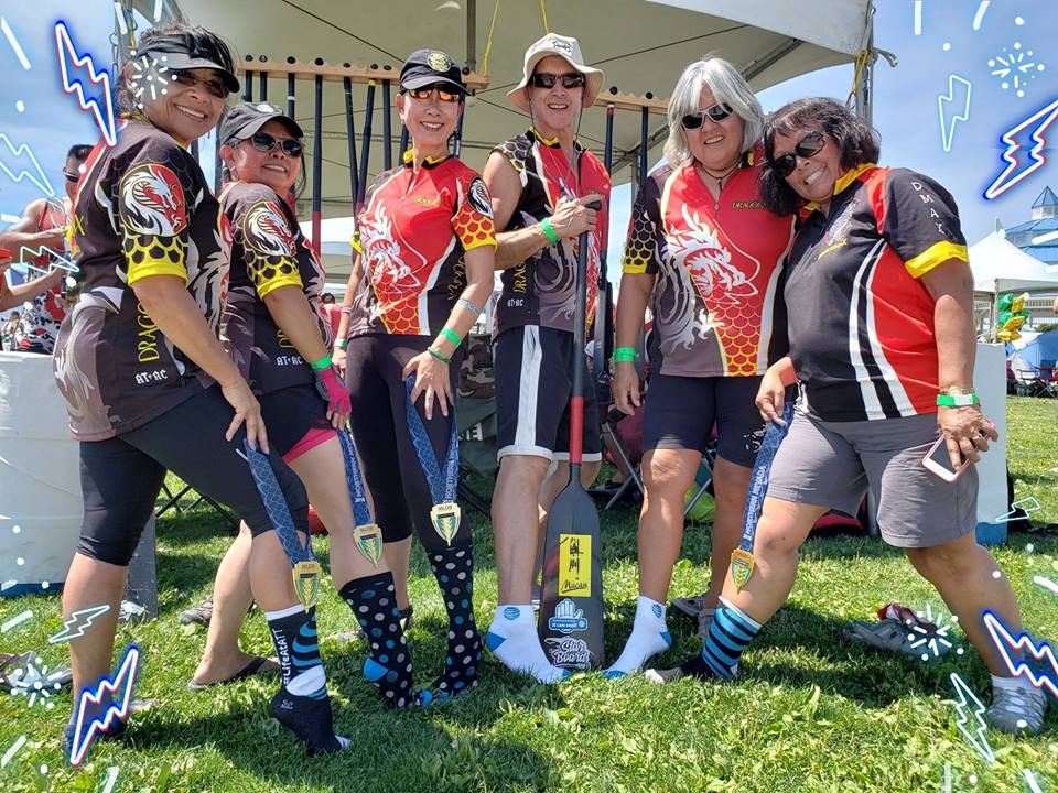 InspirASIANnca's tweet photo. Congrats to our @InspirASIANnca #DragonBoat team, #DragonATTack, who participated in Northern Nevada DragonBoat Festival with #DragonMax team and brought home the bling! 
How did we keep warm? With these cool @ATT socks #SockSociety #LifeAtATT https://t.co/6FJDKazbwj