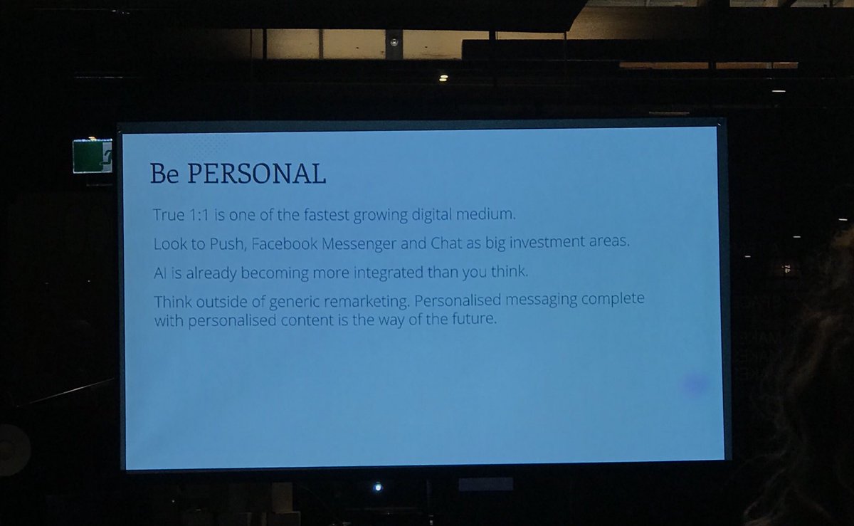contentgroup's tweet photo. True 1:1 is one of the fastest growing digital mediums. 
Melissa Berner Green #Facebook 

#DigitalMarketing #personalisation #SocialMedia #Communication #cbr #canberra #cbrMASHUP https://t.co/y6kumMEko4