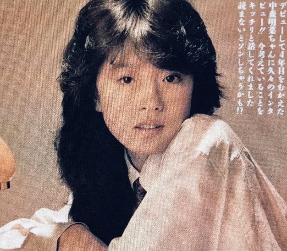 中森明菜、1986年。バブル期のJ-POPアイドル。