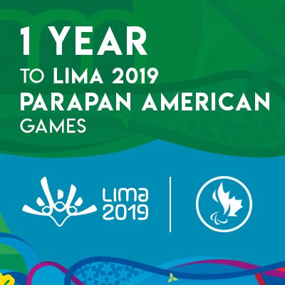 ParalympicsCan's tweet photo. We are 1 year out from the opening ceremonies of the 2019 Parapan Am Games in Lima Peru, stayed tuned to our Twitter channels today for fun facts about the Games! #RoadToLima2019 @Lima2019Games https://t.co/dBgvNCJ3lP