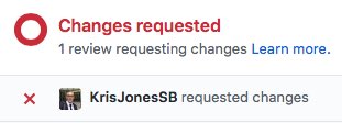 KrisJones4's tweet image. One thing about #GitHub PR’s I really don’t like is the big red ❌ when you request changes.
#codeReviews are about teaching, collaboration and ensuring quality. A big ❌ doesn’t help encourage this and can very easily send the wrong message and demotivate people