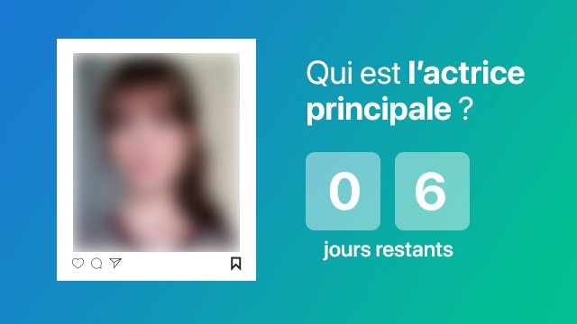UsernameProject's tweet image. On dirait bien que le flou commence à se dissiper, laissant les traits du visage de notre 🌀 mystérieuse actrice apparaître... Plus que 6 jours les amis !