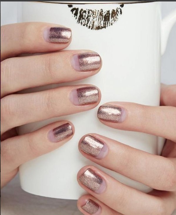 Rose gold nail art FTW! Recreate this look using Fairy Godmother from our #ORLYBreathable collection