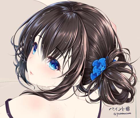 もう一面の濡れた髪も仕上がりました! #鷺沢文香 