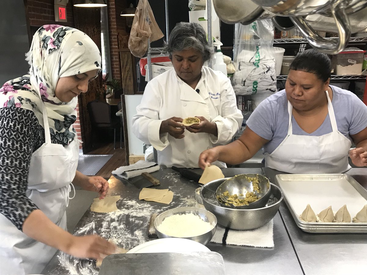 chouchoutv's tweet photo. A new serving of “Chou on This!” We take you to Vimala’s @Curryblossom Cafe in Chapel Hill. Her journey to creating memorable meals, and her compassionate mission to serve the community on #Fox50 @ 7 am &amp; @WRAL at noon #chouonthis #goodeats https://t.co/Cp00aA5E9n