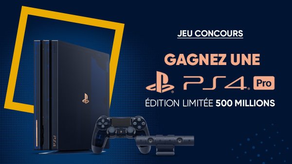 Fnac's tweet image. JEU CONCOURS 🎮 |🚨🚨 EXCLU Fnac: Tentez de remporter le pack #PS4Pro @PlayStationFR édition limitée 500 millions ! 😍 Pour participer: RT + Follow @Fnac &amp;gt; Bonne chance 😎 ! &amp;gt;&amp;gt; bit.ly/2vEDDH4