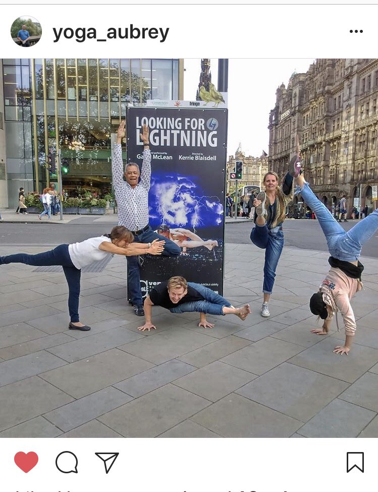 Look4Lightning's tweet photo. Lovely to have some of the London crew come by @Look4Lightning yesterday @edfringe @Cvenues Venue 6 4pm #edfringe #intotheunknown #bksiyengarcentenary https://t.co/FIX4LYPUky