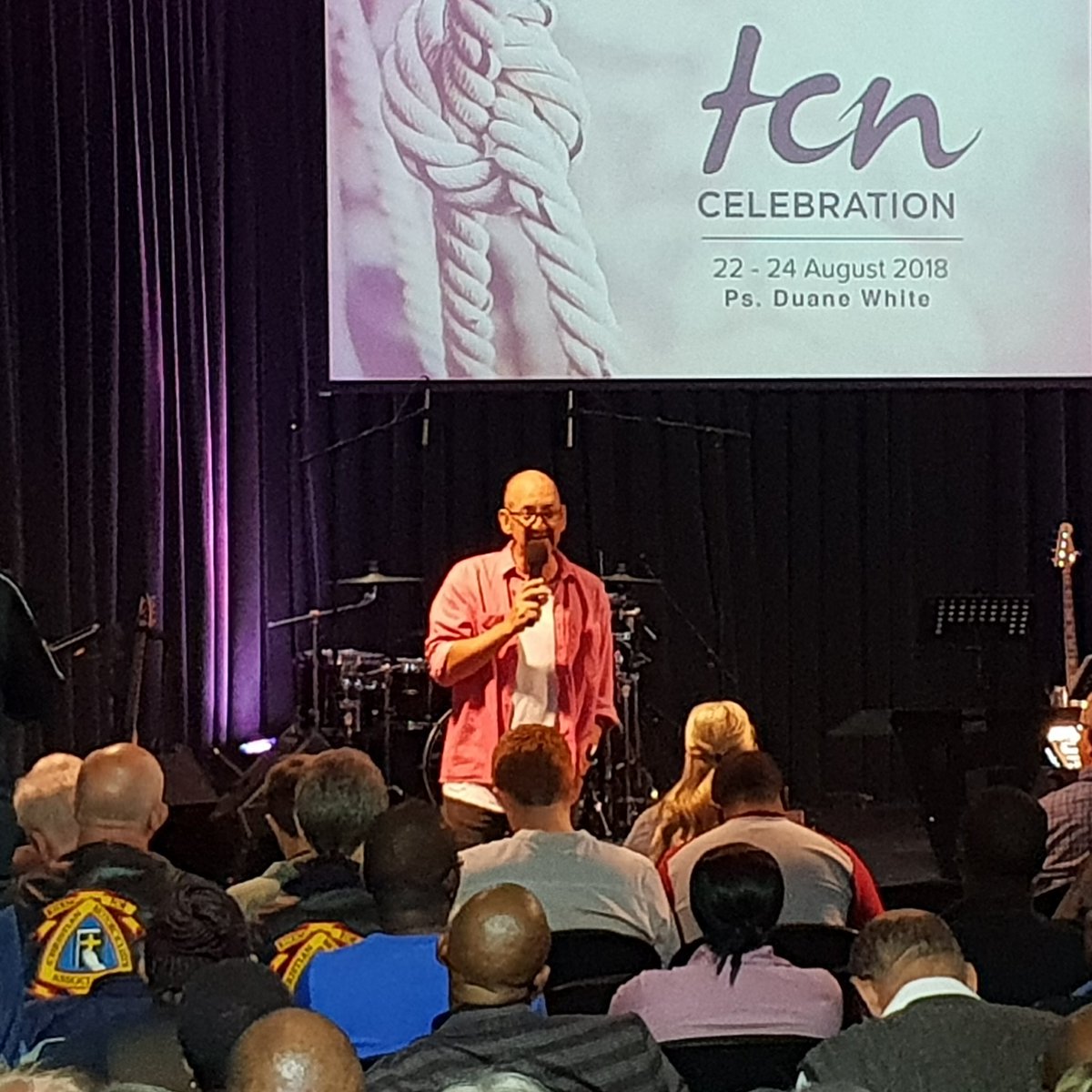 shaunjoynt's tweet photo. Listening to Ps Duane White (@huperduane) of The Bridge Church (https://t.co/KlUqYt1B2Q) speak a prophetic word on "Suddenlies" at our #TCN2018 conference here at #HatfieldChurch (@hatfieldchurch) https://t.co/cFeDc1GX7B