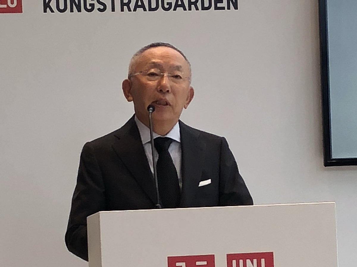 TidningenMarket's tweet image. Uniqlos grundare Tadashi Yanai är stolt över att öppna i Stockholm. ”En viktig del i vår globalisering.” #uniqlo #lansering