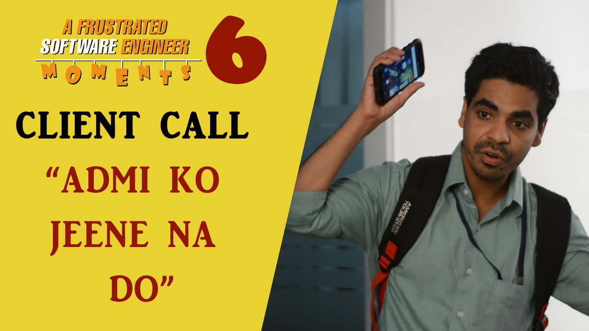 AshimaPictures's tweet photo. FSE MOMENT 6: Client Call
https://t.co/z8fBhPr1Ez

#FSEMoments #FrustratedSoftwareEngineer #ParthAndDassu https://t.co/K4GWELiBEJ