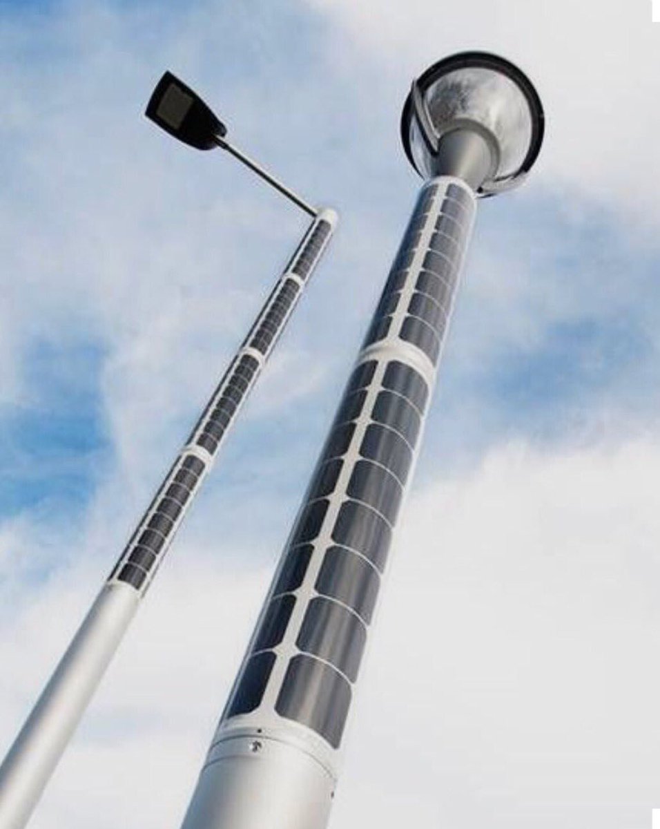 قريبًا .. ستُصنع في السعودية.. أعمدة إنارة بخلايا شمسية منحنية وبنظام تخزين رخيص وعملي.. 👌🏼